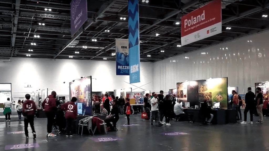 EGX 2021, people, stands, empty