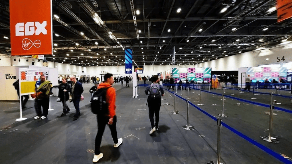 EGX 2021, entrance, empty, people