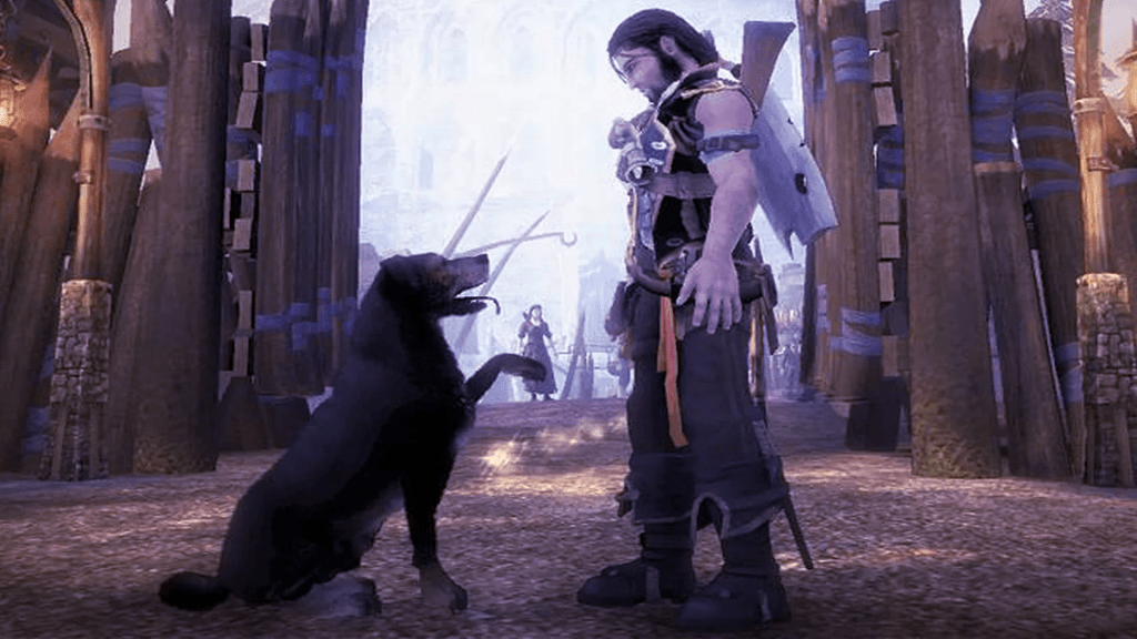 Fable II. video game, screenshot, dog, Hero