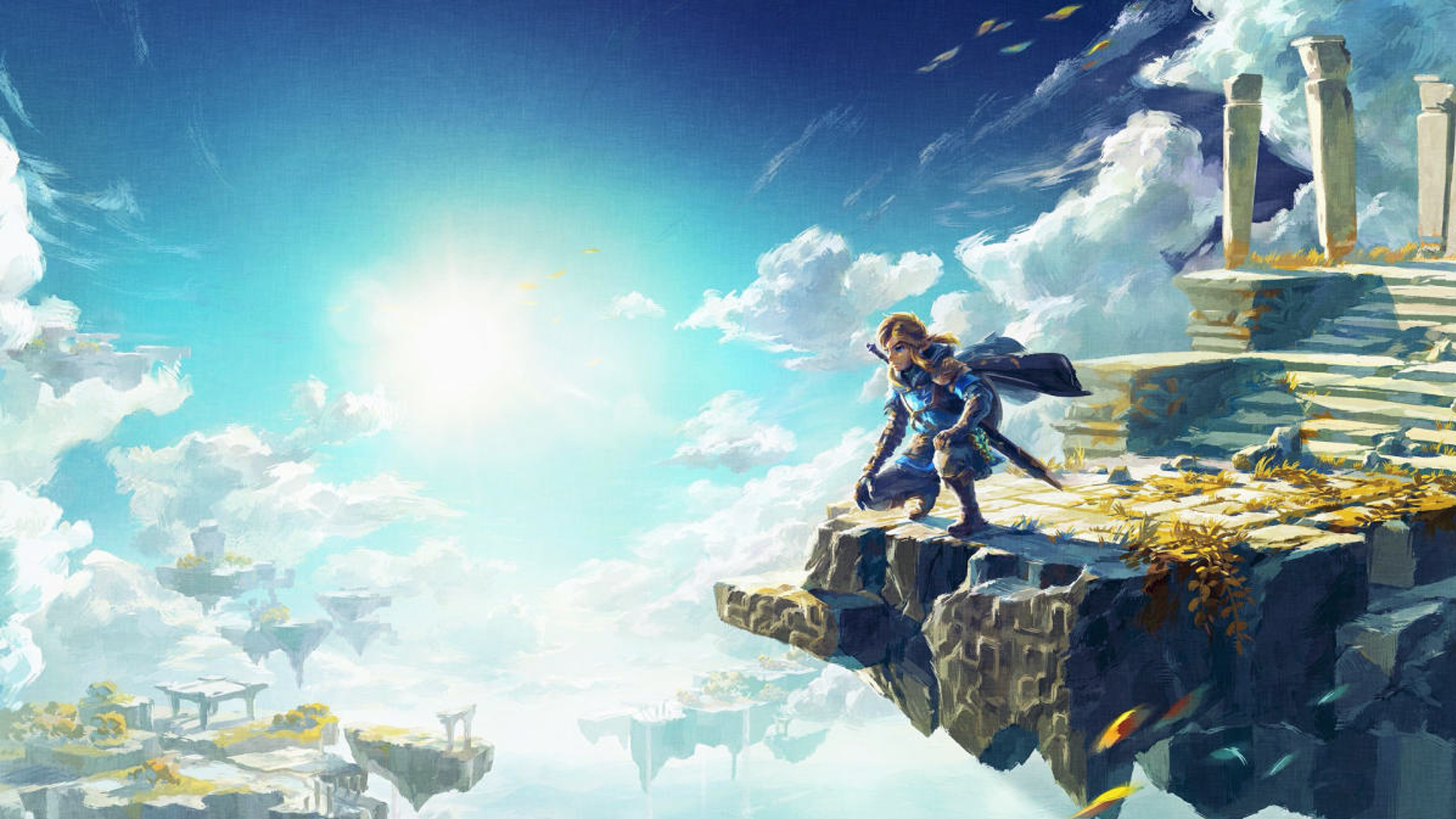 The Legend of Zelda, Tears of the Kingdom, video game, box art, featured, sky, Link